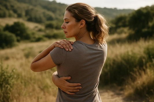 Persona estirándose para aliviar dolor muscular y articular