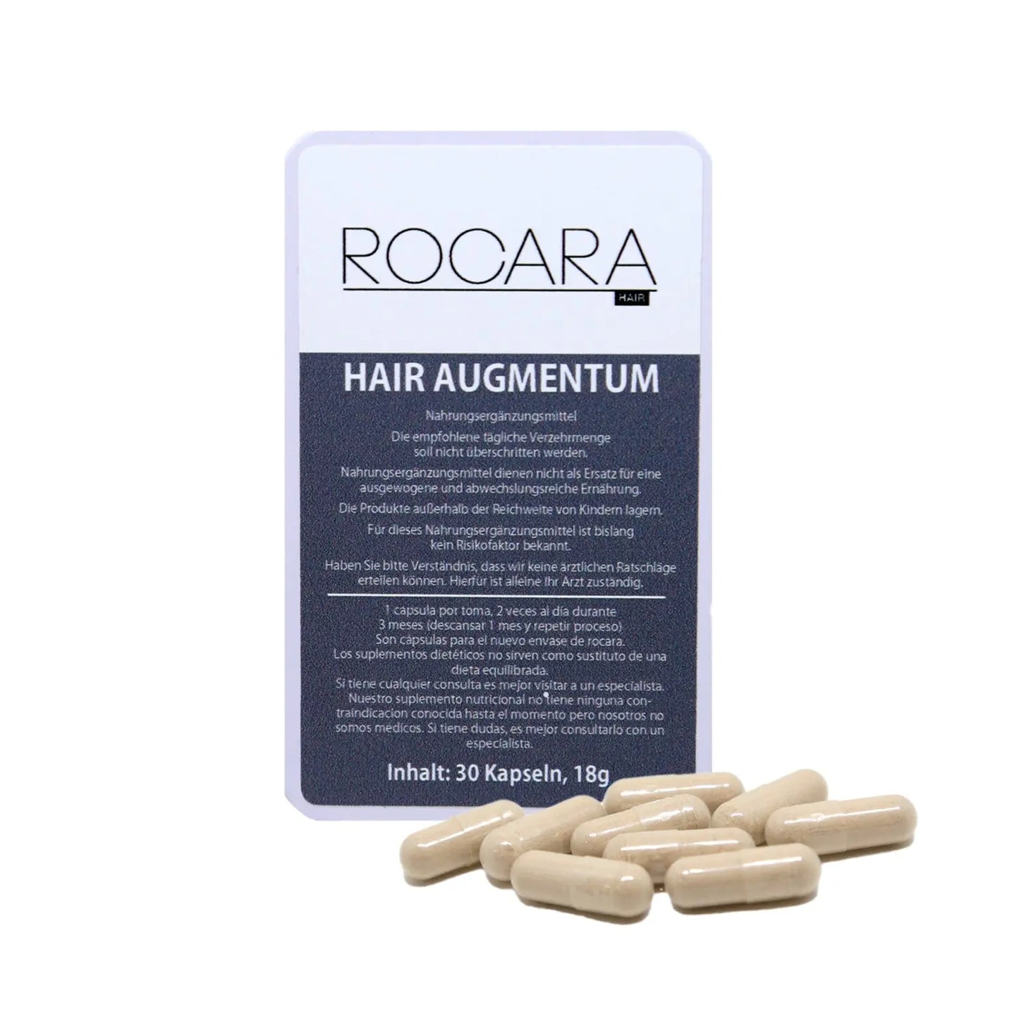 Rocara Hair - HAIR AUGMENTUM - Cápsulas para el crecimiento del cabello